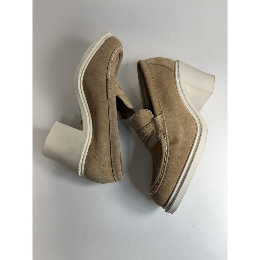 Womens Suede Heeled Loafers Size 6.5‎ B - Picture 7 of 9